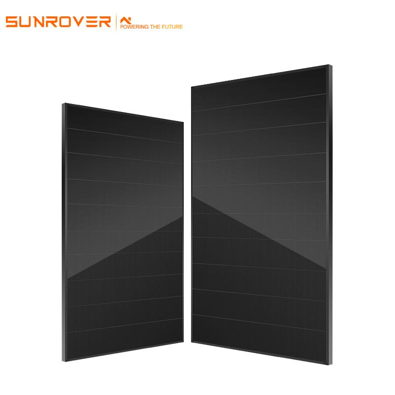 full black shingled solar panels