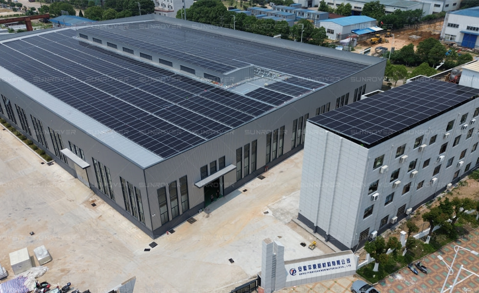 El proyecto solar sobre tejado de 1.012 MW de SUNROVER en Anhui logra la conexión a la red, impulsando la adopción de energías limpias.